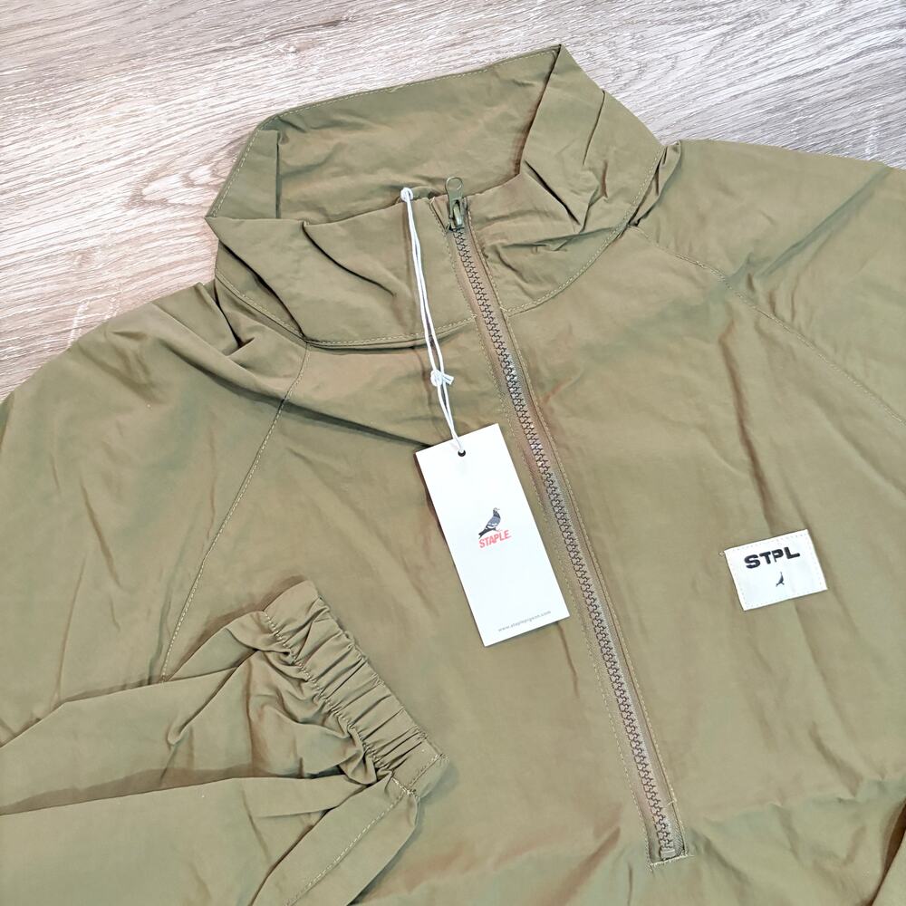 Staple Pigeon 1/2 Zip Streetwear‎ Light Windbreaker Jacket Green Size L